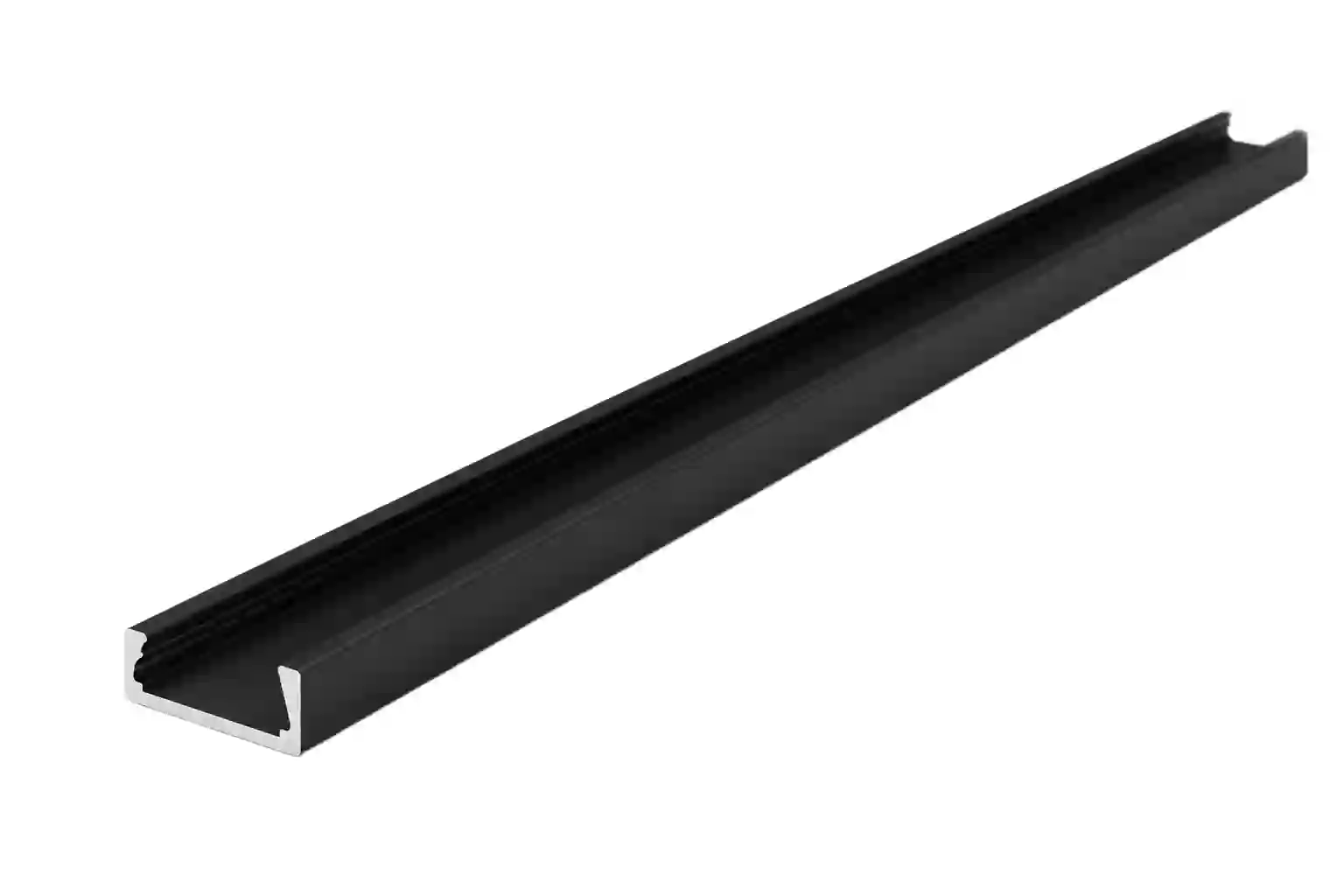 Nástěnný hliníkový LED profil Mikro 2 bronzová barva 15x5,9mm kanál 11,2mm pohled ze strany
